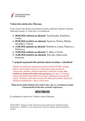 Odpočet elektriny 2026